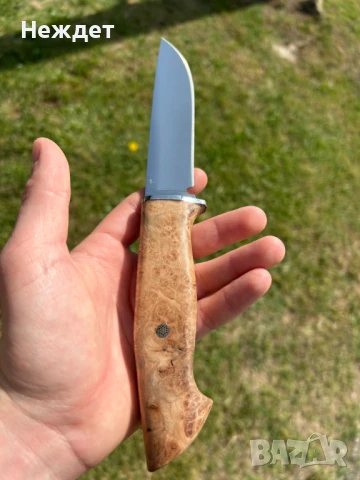 Ловен нож от кована танкова шпилка. , снимка 5 - Ножове - 50556273