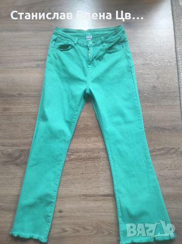 Дамски зелен панталон еластичен 