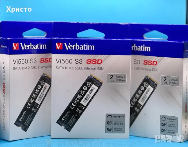 НОВО!!! Твърд диск Verbatim 2TB M.2 2280 Vi560 S3, SSD, снимка 1 - Твърди дискове - 48136087