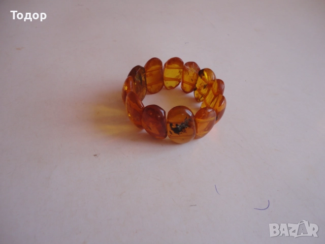 Гривна от натурален балтийски кехлибар 4, снимка 2 - Гривни - 52849705