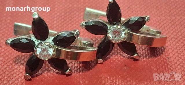 Сребърни обеци, снимка 2 - Обеци - 54063045