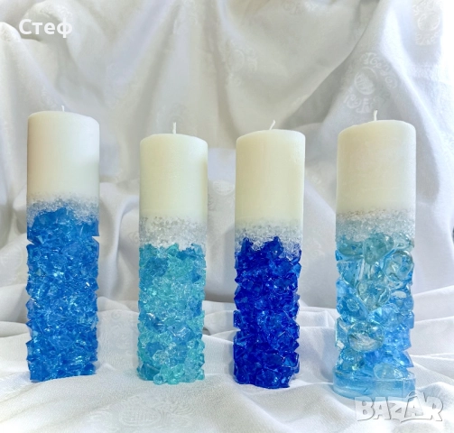 ✨ Свещи с кристали , снимка 4 - Декорация за дома - 52364743