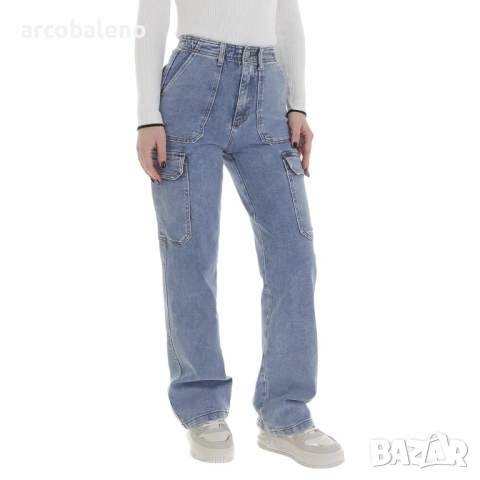 Дамски карго дънки с висока талия, снимка 6 - Дънки - 53926278