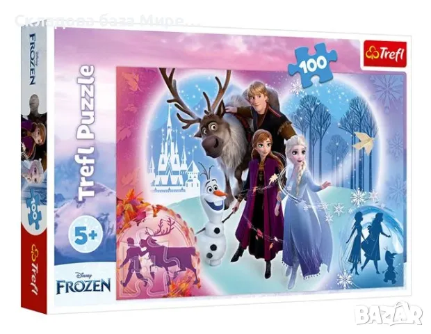 Пъзел Елаза и Ана Frozen Trefl, 100 части , снимка 1 - Игри и пъзели - 48123340