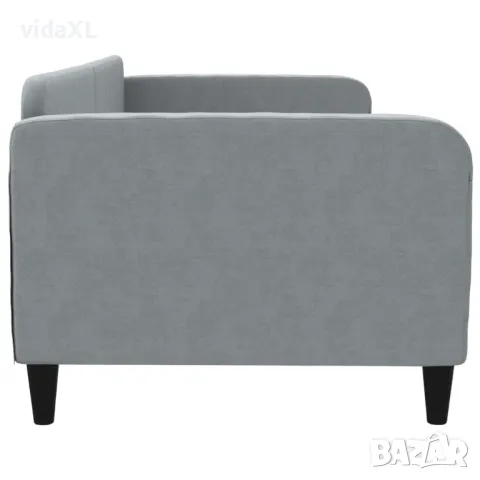 vidaXL Кушетка, светлосива, 90x200 см, плат（SKU:354033）, снимка 3 - Дивани и мека мебел - 49390996