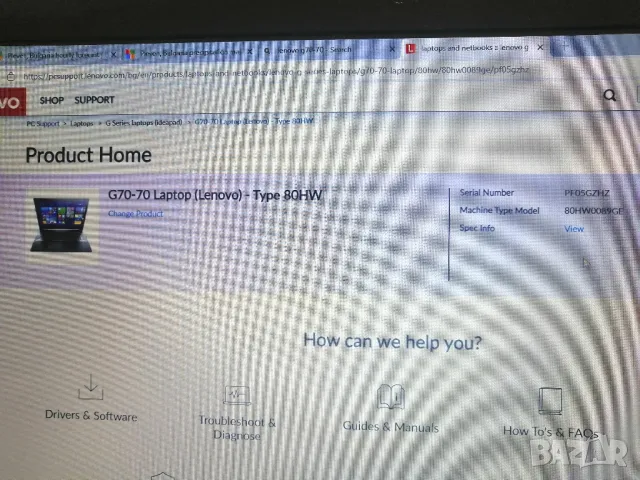 Лаптоп LENOVO G70-70 Type 80HW, снимка 14 - Лаптопи за работа - 47188641