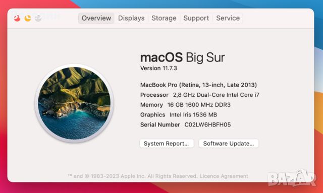 Macbook pro 13 Retina i7 16 ram, снимка 5 - Лаптопи за работа - 46034382