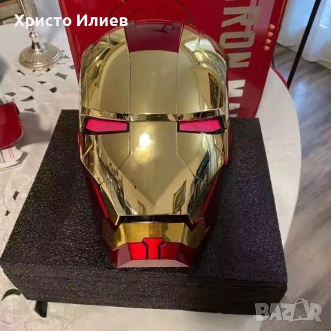 Marvel Моторизирана маска Iron Man MK5 1:1 с гласова команда Роботизирана каска Железния човек, снимка 4 - Друга електроника - 45744142