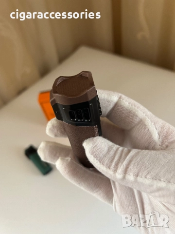 Запалка за пури с 4 турбо пламъка и пънч - 2 цвята, снимка 11 - Запалки - 52800336