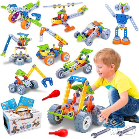  STEM Building Toys 10 в 1 комплект играчки за конструиране, строител за деца 5+ год., снимка 1 - Образователни игри - 45111782