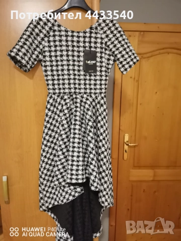 Елегантна рокля. Асиметрична. Издължена задна част . Овално деколте стои страхотно. , снимка 4 - Рокли - 53965541