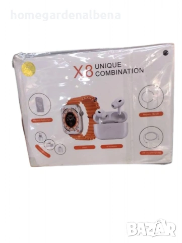 Комплект 8 в 1 X8 Smartwatch + слушалки, зарядно и външна батерия, снимка 8 - Безжични слушалки - 54167021