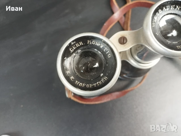 Антикварен немски бинокъл Gebrüder Roettig, снимка 5 - Антикварни и старинни предмети - 51062001