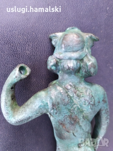 Бронзова статуетка/ фигура, снимка 7 - Антикварни и старинни предмети - 52484324