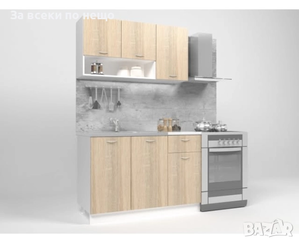 Кухня BERTHA 1.20м бяло/дъб сонома Код P1722