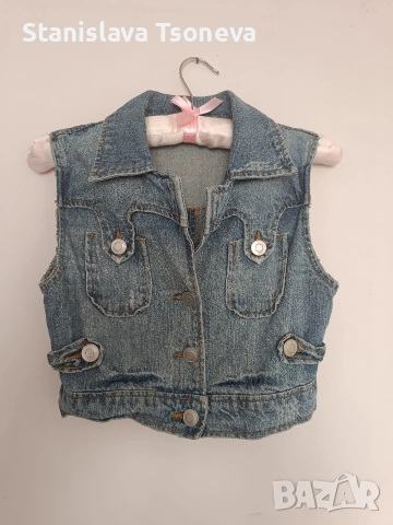 Дамски дънков елек