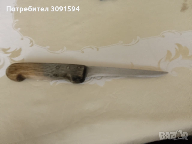 СТАР КОВАН КАСАПСКИ МЕСАРСКИ НОЖ за ОБЕЗКОСТЯВАНЕ ТРАНЖИРАНЕ , снимка 2 - Антикварни и старинни предмети - 53605890