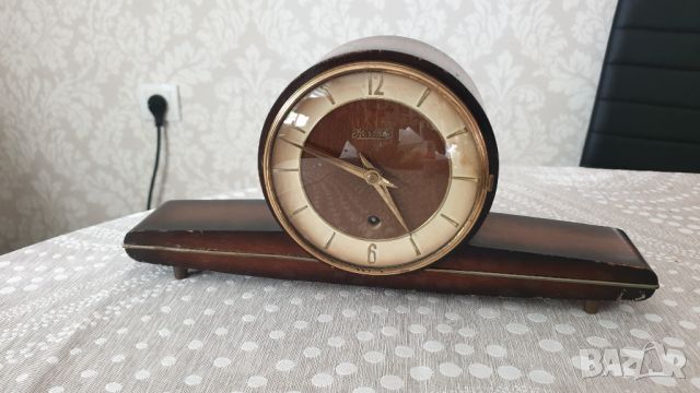 Стар малък немски настолен часовник, снимка 5 - Антикварни и старинни предмети - 45513775