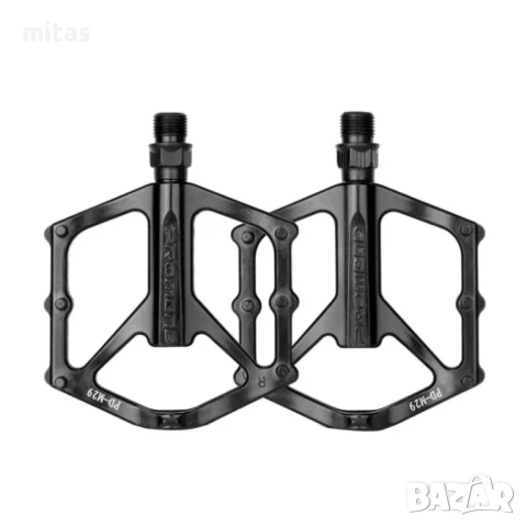 Алуминиеви педали PROMEND M29, Капсуловани лагери, Антиплъзгащи, Черни