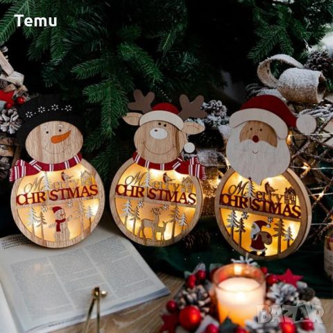 Коледна светеща фигурка Дядо Коледа, снимка 6 - Декорация за дома - 46435983