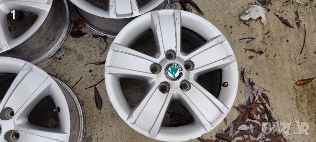 Джанти от Шкода 15" 5x112, снимка 3 - Гуми и джанти - 52628715