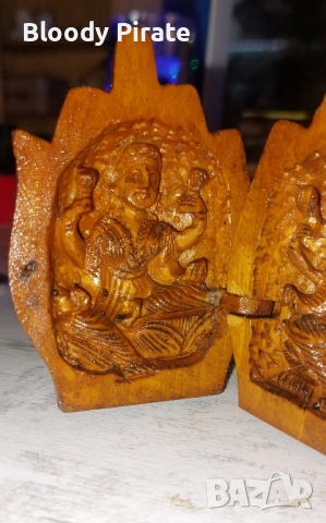 Стара миниатюра дърворезба Буда 