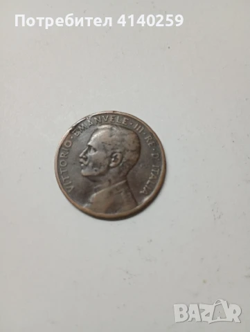 Италия монета 5 цента 1909 г 