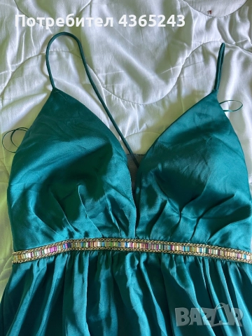 Чисто Нова! Дамска Дълга Елегантна Зелена Официална рокля за Нова Година Jack’s Размер 36/ S, снимка 7 - Рокли - 52611077