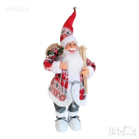 6223 Голяма фигура на Дядо Коледа коледна украса за интериор, 63 см, снимка 3 - Декорация за дома - 52024673