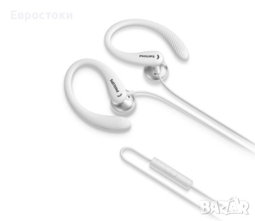 Слушалки PHILIPS Audio Sports Headphones A1105WT/00 с микрофон, снимка 2 - Слушалки, hands-free - 46114230