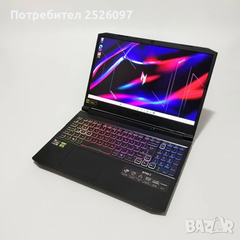 Acer Nitro 5/144Hz 15.6”/RTX 3080 8GB/Ryzen 9 5900HX/32GB/1TB NVMe/RGB, снимка 3 - Лаптопи за игри - 54222885