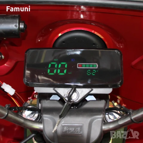 Електрическа Селскостопанска Триколка с Покрив 2000W ЧЕРВЕНА, снимка 6 - Мотоциклети и мототехника - 54144812