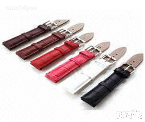 НОВА КАИШКА ЗА ЧАСОВНИК РАЗЛИЧНИ ЦВЕТОВЕ ЧЕРНА КАФЯВА БЯЛА СИНЯ ЧЕРВЕНА. КОЖЕНИ КАИШКИ ЗА ЧАСОВНИЦИ.