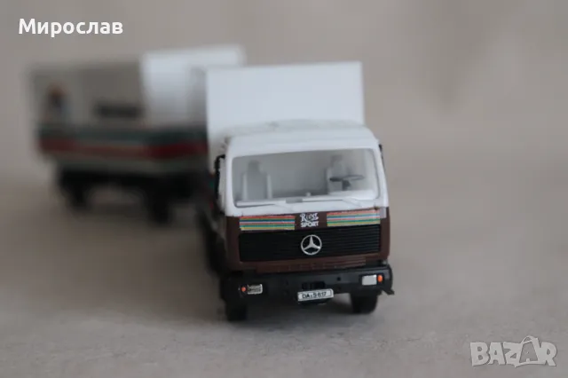 HERPA  1:87 H0 MERCEDES BENZ КАМИОН TIR МОДЕЛ КОЛИЧКА, снимка 5 - Колекции - 49651099