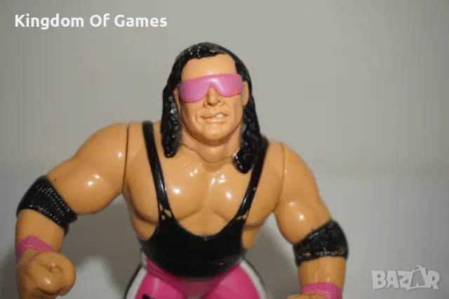 Рядка Оригинална Колекционерска Фигура На Bret Hitman Hart от 1991г Titan Sports INC FOR HASBRO INC, снимка 3 - Колекции - 49290939