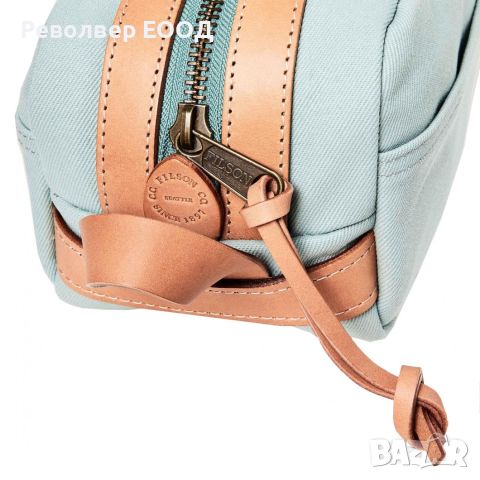 Малка чанта с кожа Filson - Travel Kit, в цвят Lake green, снимка 5 - Екипировка - 45281894