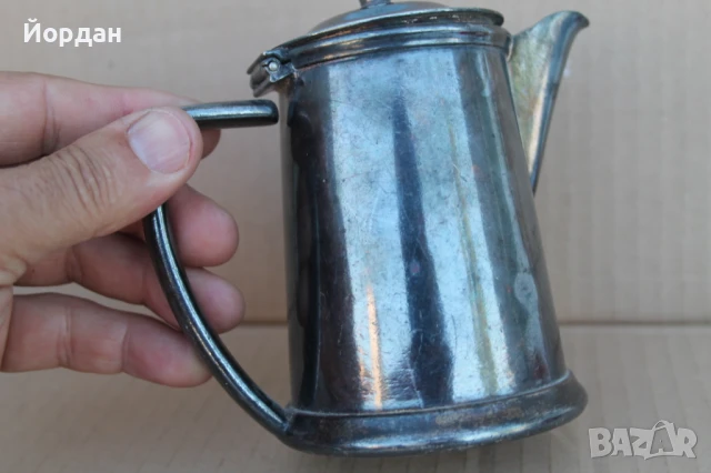 Посребрена кана за кафе/чай, снимка 2 - Антикварни и старинни предмети - 50954529