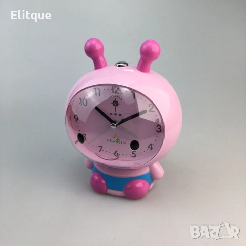 Детски настолен часовник с вградена силна аларма за по-лесно събуждане Пчеличка 16х10см, снимка 3 - Други - 52895006