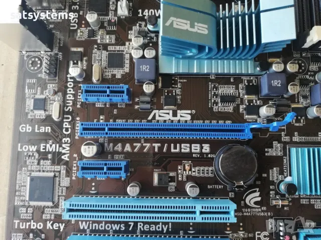 Дънна платка Asus M4A77T/USB3 Socket AM3 , снимка 4 - Дънни платки - 47834742