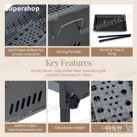 Преносимо Барбекю на Дървени Въглища , снимка 6 - Барбекюта - 53929183