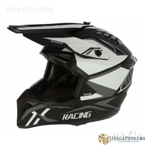 Крос каска 127 размер - XL - BLACK and WHITE 2