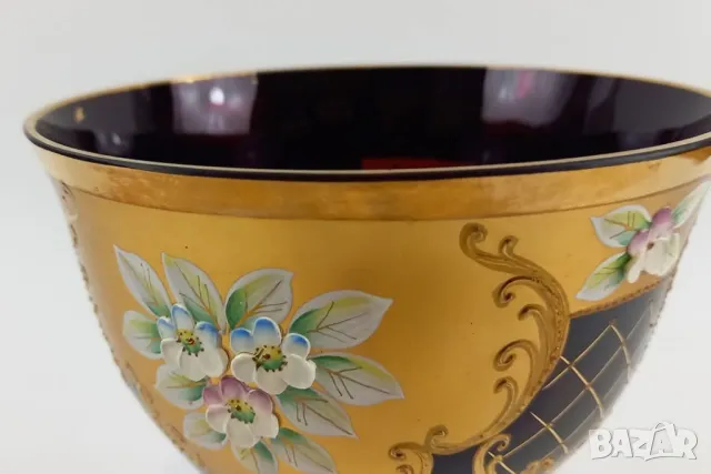 Голяма чаша, ваза или съд за лед - Бохемия, снимка 4 - Декорация за дома - 50168388