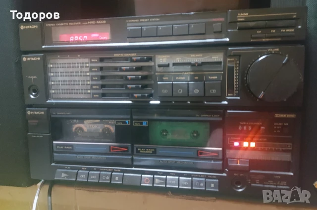 Hitachi HRD-MD28 & Htachi HS-E38 AM-FM Stereo Cassette Recorder & 2Way Bassreflex
