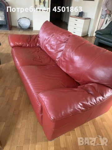 Кожено канапе, снимка 1