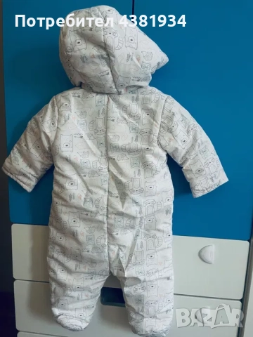 Бебешки зимен гащеризон/космонавт, р-р 3-6м., снимка 3 - Бебешки ескимоси - 52945382