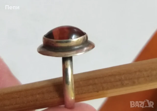 Сребърен пръстен с "Тигрово око", снимка 5 - Пръстени - 51229034