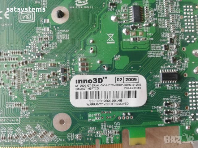 Видео карта NVidia GeForce Inno3D 9500 GT 512MB GDDR3 128bit PCI-E, снимка 9 - Видеокарти - 46335254