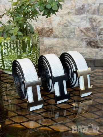 колани от естествена кожа в кутия  valentino garavani hermes guess chanel, снимка 6 - Колани - 50776378