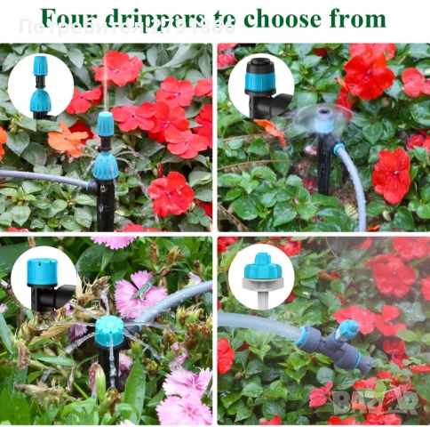 Нов комплект за капково с двупортов таймер 2025 г. с три независими програми с 3 вида капкови дюзи, снимка 9 - Напояване - 52259102