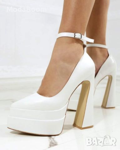 🤍Стилни бели велурени дамски обувки на ток🤍